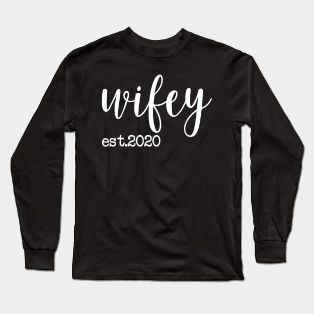 Wifey Est.2020 Long Sleeve T-Shirt by AlphaDistributors